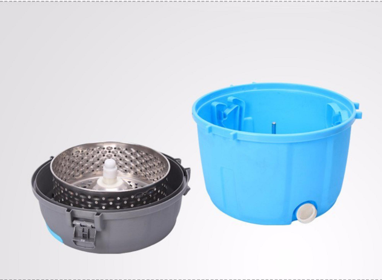 Fregona de lavado a mano, fregona giratoria de 360 ​​grados con cabezal reemplazable y cubeta, fregona de microfibra para suelo